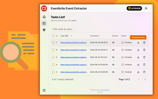 Eventbrite Event Extractor  from Chrome web store to be run with OffiDocs Chromium online