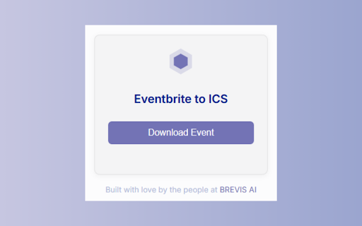 Eventbrite to ICS  from Chrome web store to be run with OffiDocs Chromium online
