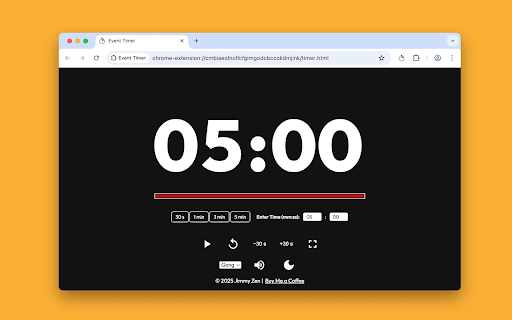 Event Timer  from Chrome web store to be run with OffiDocs Chromium online