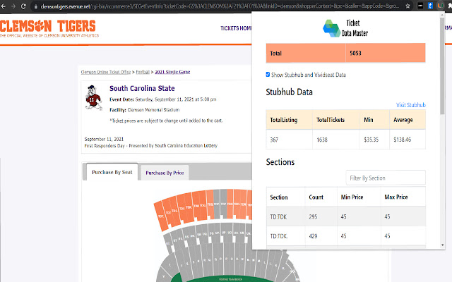 Evenue Ticket Counter  from Chrome web store to be run with OffiDocs Chromium online