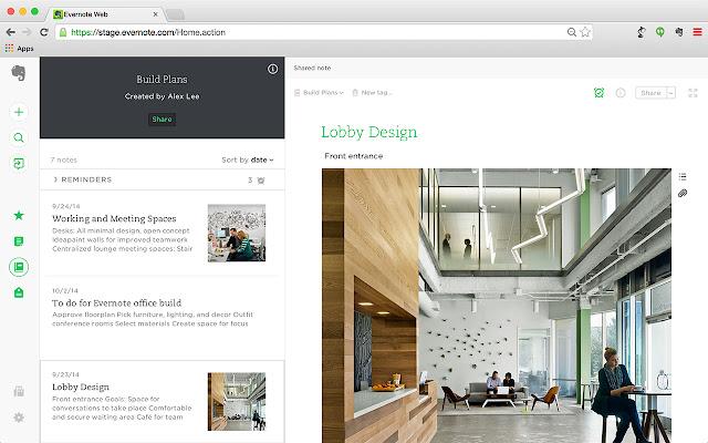 Evernote Web  from Chrome web store to be run with OffiDocs Chromium online
