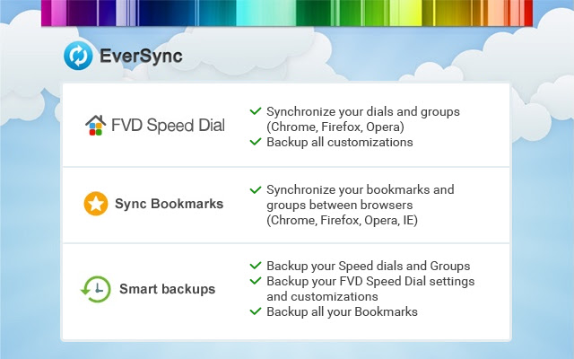 EverSync 同步书签，从 Chrome 网上应用店备份收藏夹，与 OffiDocs Chromium 在线运行