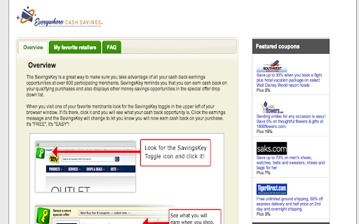 Everywhere Cash Savings SavingsKey  from Chrome web store to be run with OffiDocs Chromium online