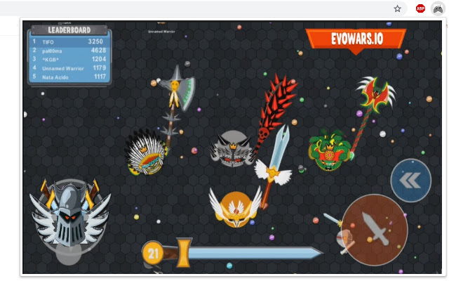 EvoWars.io Game  from Chrome web store to be run with OffiDocs Chromium online