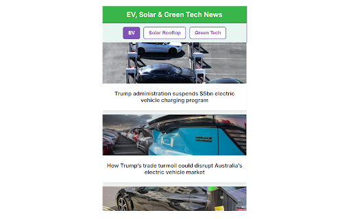 EV  Solar Rooftop News (Multi Category)  from Chrome web store to be run with OffiDocs Chromium online