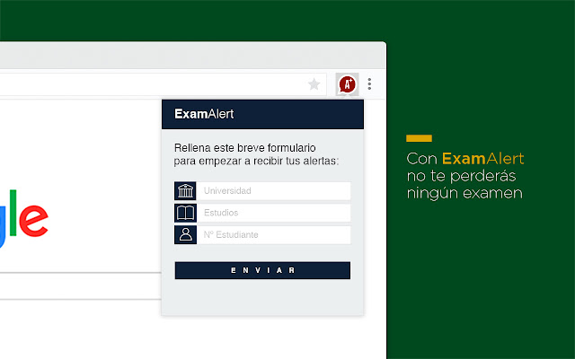ExamAlert  from Chrome web store to be run with OffiDocs Chromium online