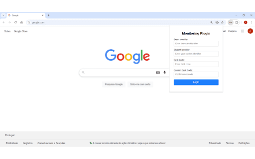 Exam Monitoring Plugin  from Chrome web store to be run with OffiDocs Chromium online