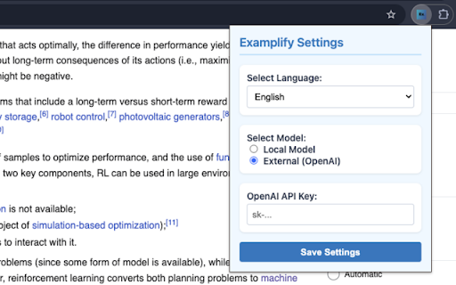 Examplify  from Chrome web store to be run with OffiDocs Chromium online