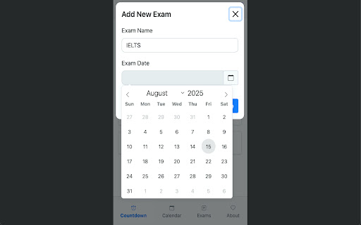 Exam Schedule Assistant  from Chrome web store to be run with OffiDocs Chromium online