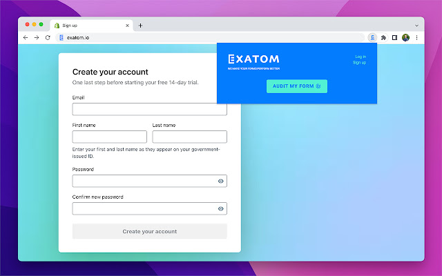 Exatom webform audit  from Chrome web store to be run with OffiDocs Chromium online