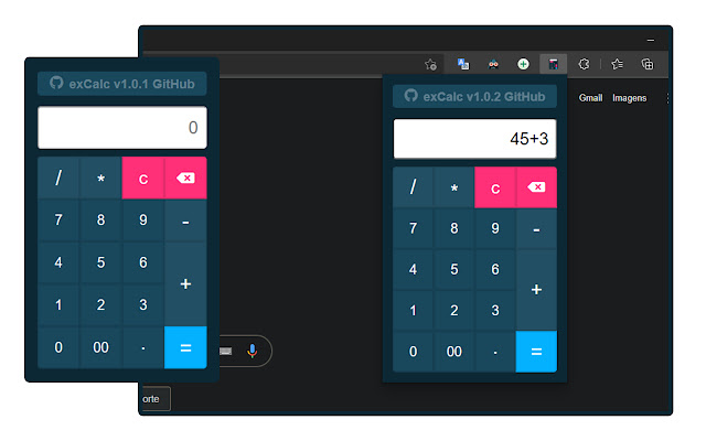 exCalc Extension  from Chrome web store to be run with OffiDocs Chromium online