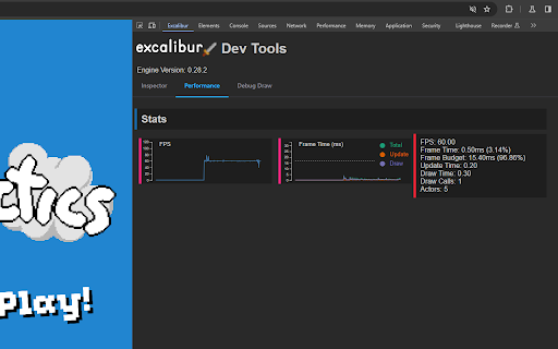 Excalibur Dev Tools  from Chrome web store to be run with OffiDocs Chromium online
