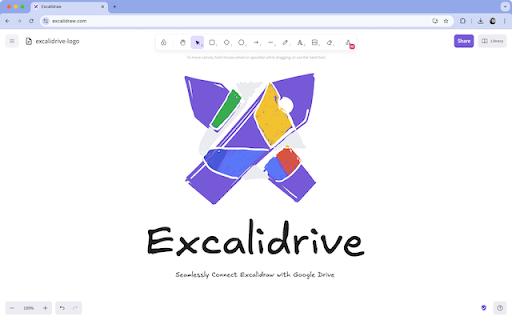 Excalidrive  from Chrome web store to be run with OffiDocs Chromium online