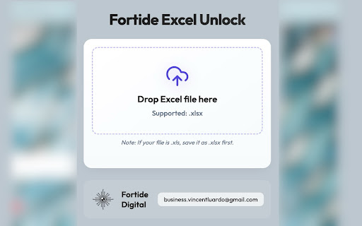 Excel Password Remover  from Chrome web store to be run with OffiDocs Chromium online