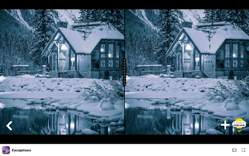 Exceptions Game Spot the differences in stunning photographs!  from Chrome web store to be run with OffiDocs Chromium online