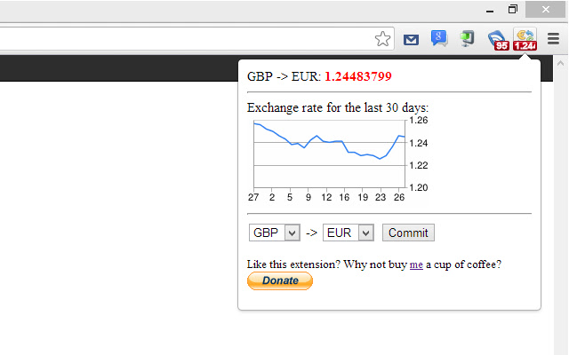 Exchange Rate Monitor  from Chrome web store to be run with OffiDocs Chromium online