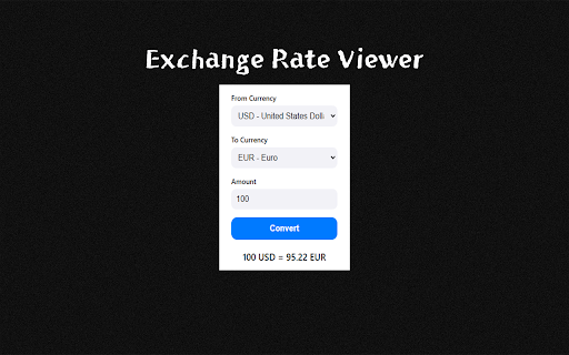 Exchange Rate Viewer  from Chrome web store to be run with OffiDocs Chromium online