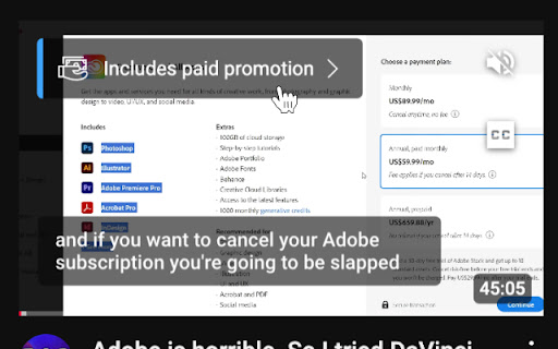 Excludes Paid Promotion  from Chrome web store to be run with OffiDocs Chromium online