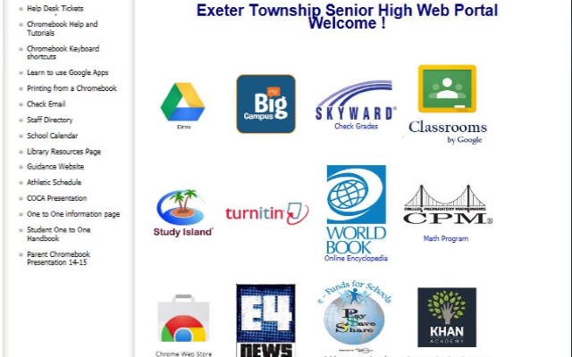 Exeter SHS Student Portal  from Chrome web store to be run with OffiDocs Chromium online