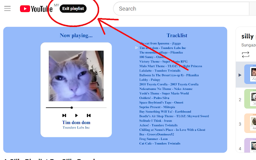 Exit Youtube Playlist  from Chrome web store to be run with OffiDocs Chromium online