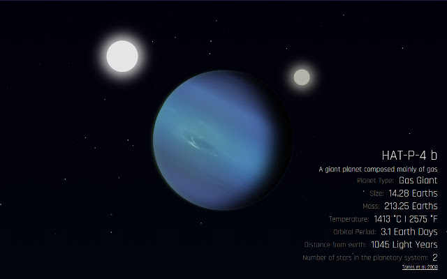 Exoplanet New Tab  from Chrome web store to be run with OffiDocs Chromium online