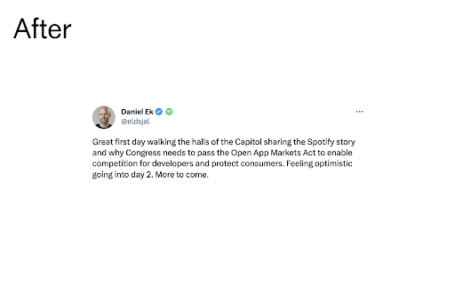 Expanded tweet line height fix  from Chrome web store to be run with OffiDocs Chromium online