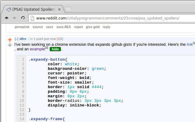 ExpandyCode for Reddit  from Chrome web store to be run with OffiDocs Chromium online