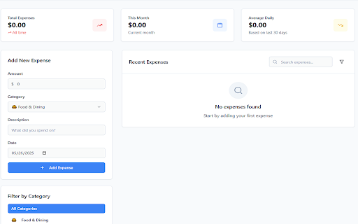Expense Manager  from Chrome web store to be run with OffiDocs Chromium online