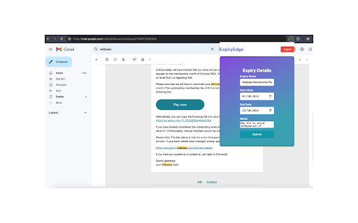 ExpiryEdge AI Assistant  from Chrome web store to be run with OffiDocs Chromium online