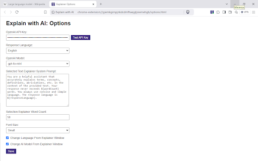 Explain by AI  from Chrome web store to be run with OffiDocs Chromium online