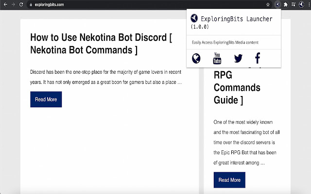 ExploringBits Launcher  from Chrome web store to be run with OffiDocs Chromium online