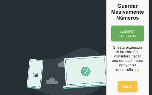 Exportador de Contactos de WhatsApp  from Chrome web store to be run with OffiDocs Chromium online