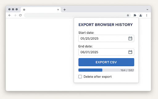 Export Browser History  from Chrome web store to be run with OffiDocs Chromium online