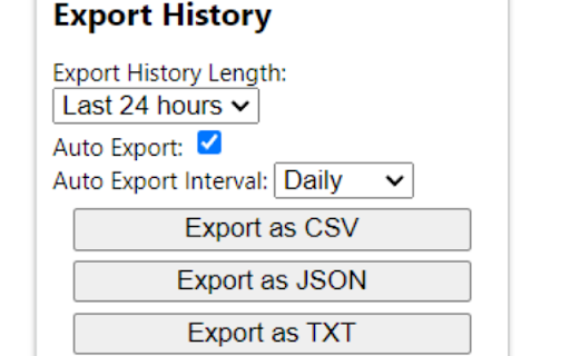 Export Browsing History  from Chrome web store to be run with OffiDocs Chromium online