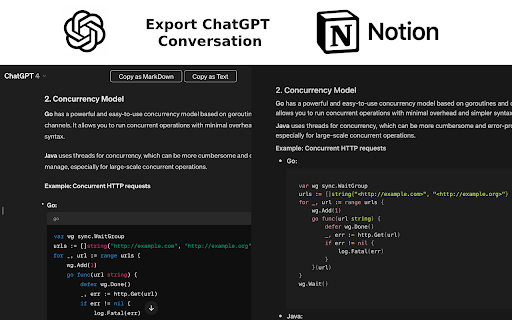 Export ChatGPT Conversations (MarkDown and Plain Text)  from Chrome web store to be run with OffiDocs Chromium online Export ChatGPT Conversations (MarkDown and Plain Text)  from Chrome web store to be run with OffiDocs Chromium online