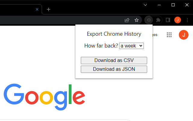 Export Chrome History  from Chrome web store to be run with OffiDocs Chromium online