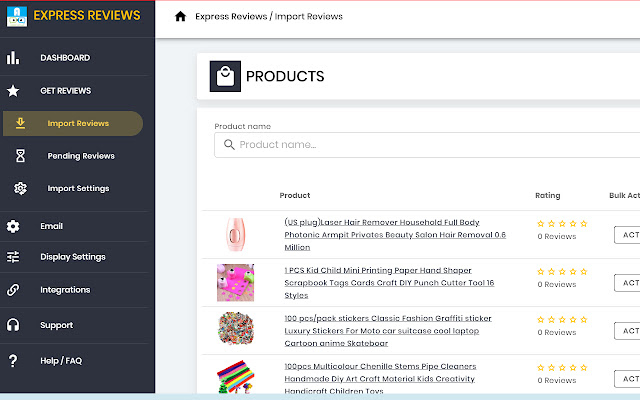 Express Reviews v3  from Chrome web store to be run with OffiDocs Chromium online