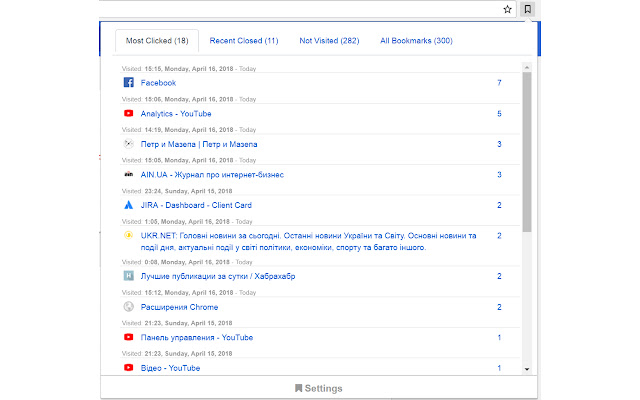 Extended Bookmarks  from Chrome web store to be run with OffiDocs Chromium online