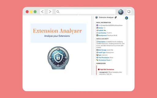 Extension Analyzer  from Chrome web store to be run with OffiDocs Chromium online