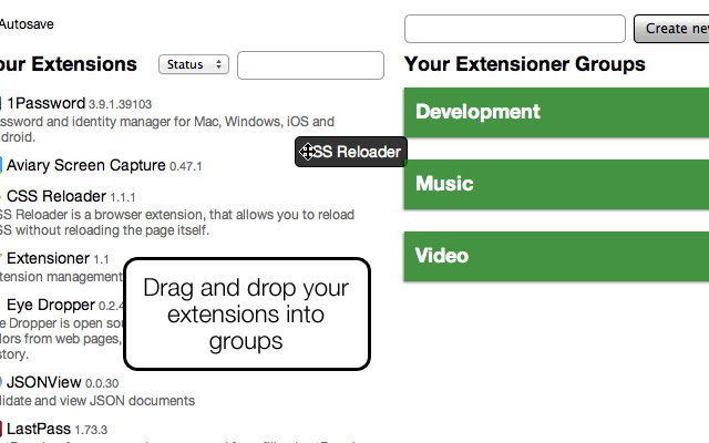 Extensioner  from Chrome web store to be run with OffiDocs Chromium online