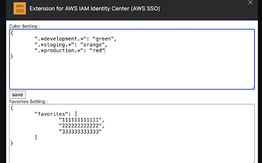 Extension for AWS IAM Identity Center (AWS SSO)  from Chrome web store to be run with OffiDocs Chromium online