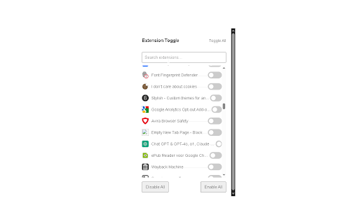 Extension Toggle Pro  from Chrome web store to be run with OffiDocs Chromium online