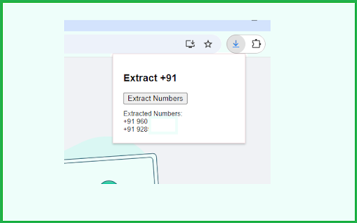 Extract +91 Mobile Numbers  from Chrome web store to be run with OffiDocs Chromium online