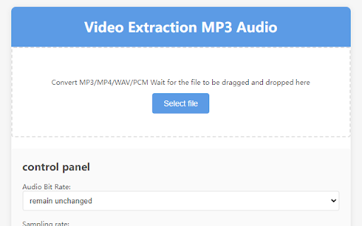 Extract MP3 audio from video  from Chrome web store to be run with OffiDocs Chromium online