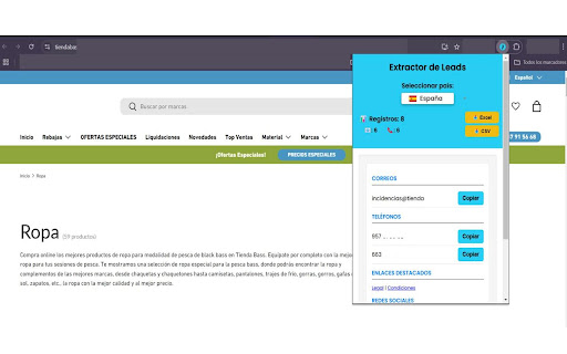Extractor de Correos y Teléfonos  from Chrome web store to be run with OffiDocs Chromium online