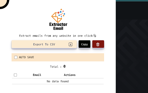Extractor Email  from Chrome web store to be run with OffiDocs Chromium online