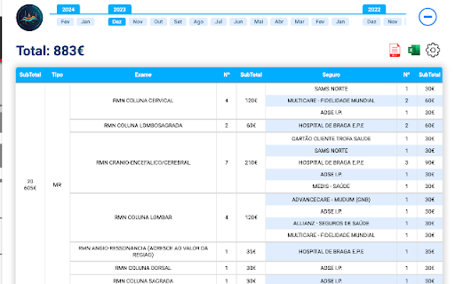 Extrato de Exames  from Chrome web store to be run with OffiDocs Chromium online