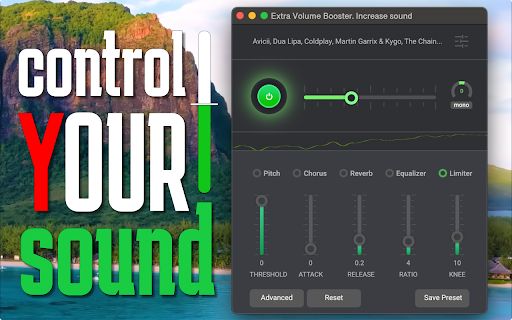 Extra volume booster. Increase sound  from Chrome web store to be run with OffiDocs Chromium online