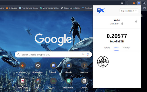 Ex Wallet  from Chrome web store to be run with OffiDocs Chromium online