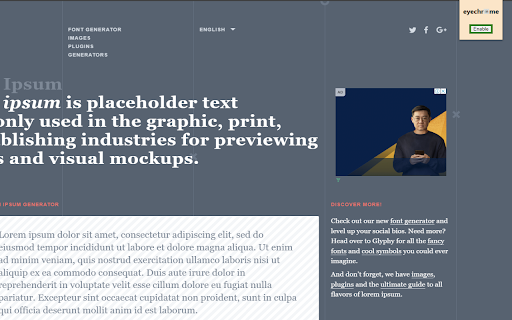eyechrome  from Chrome web store to be run with OffiDocs Chromium online